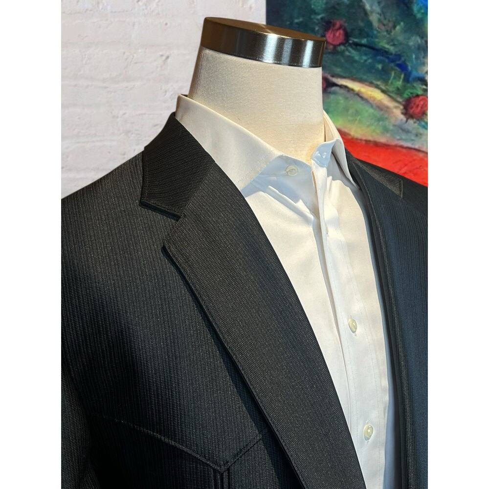 Circle S Dallas Texas 48R 43x29 Black Western Suit Ribbed Sheen Finish Rodeo - Picture 5 of 16